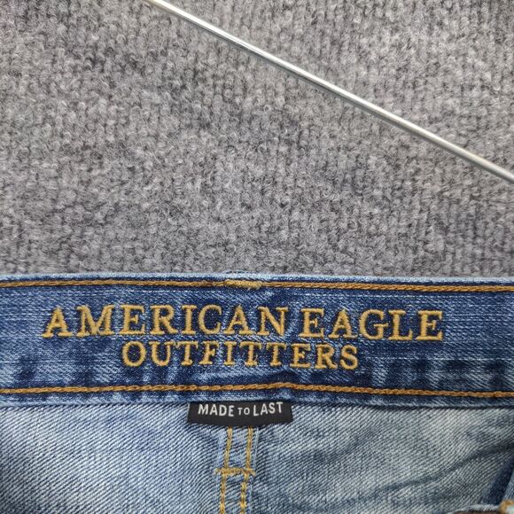 American Eagle Mens Made to Last Jeans Blue 30x30 Relaxed Straight Leg Denim - Picture 9 of 12